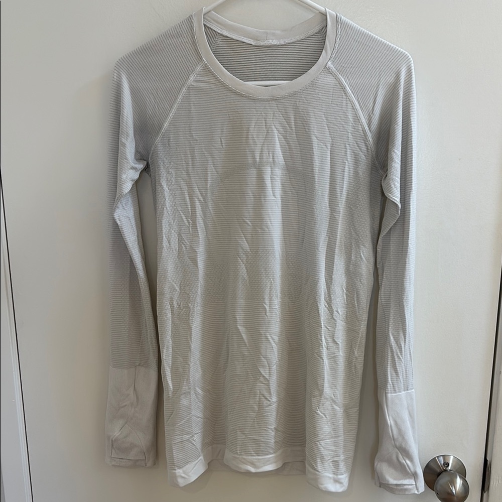 Lululemon Athletica White Long Sleeve Tee
